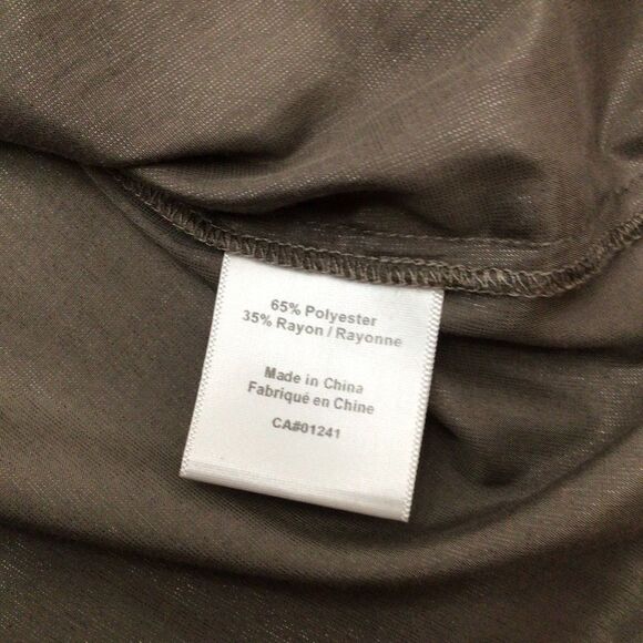 2/40$ CONTEMPORAINE pleated long blouse tunic maroon medium shinny 3/4 sleeves - Picture 10 of 16